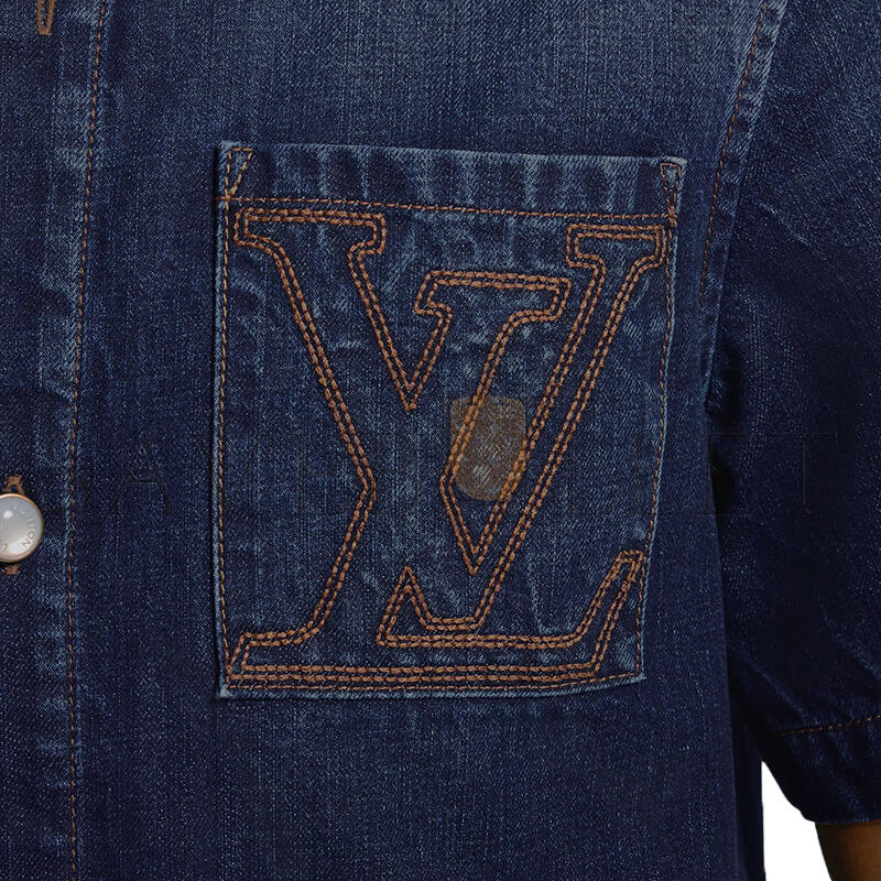 L0vis Vvtt0n SHORT-SLEEVED De*1m SHIRT 1AK6F7